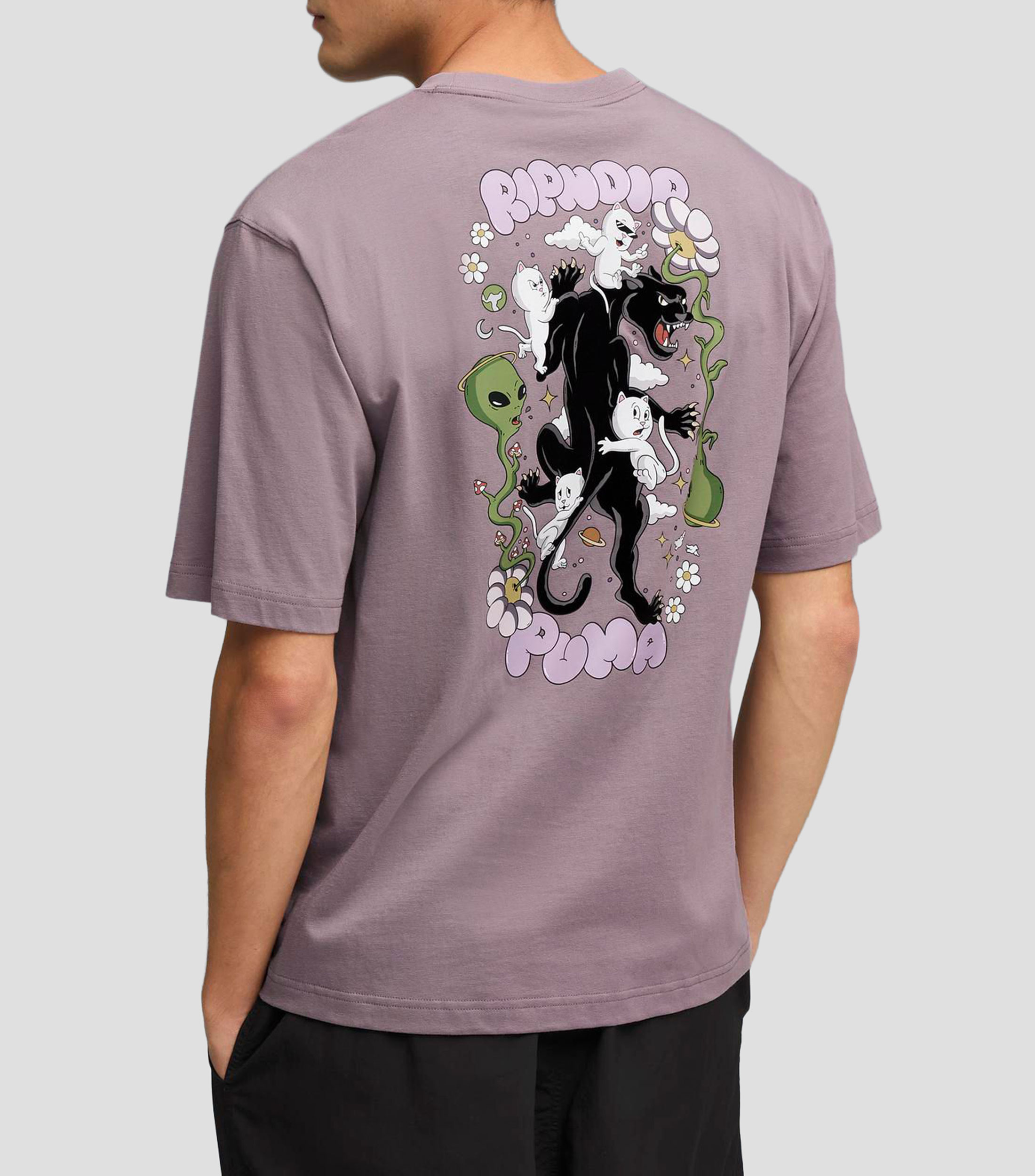 Playera cuello redondo manga corta estampada Hombre